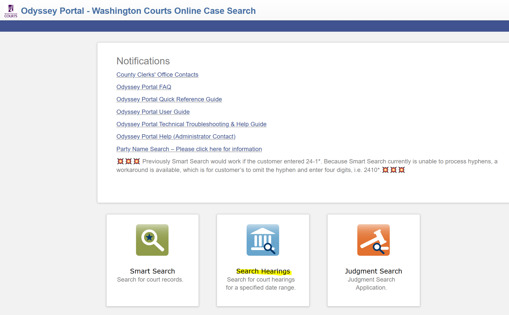 ClerkAccess HearingsSNIP 1  ENLARGED